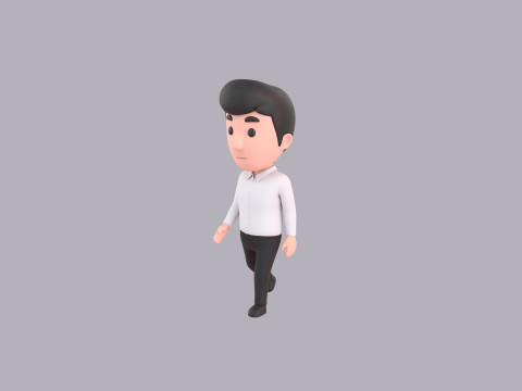 Cartoon Male Character Rigged 006 3D मॉडल
