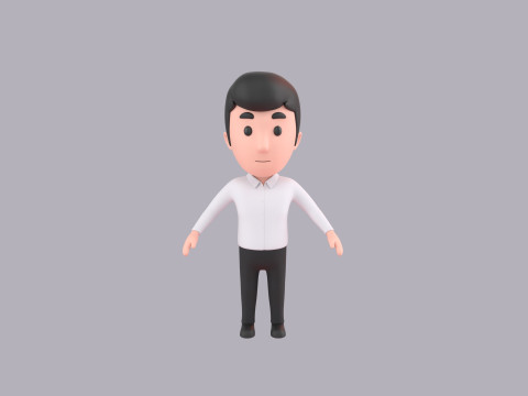 Cartoon Male Character Rigged 006 3D मॉडल