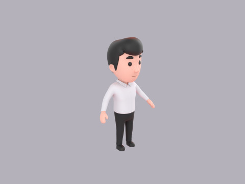 Cartoon Male Character Rigged 006 3D मॉडल