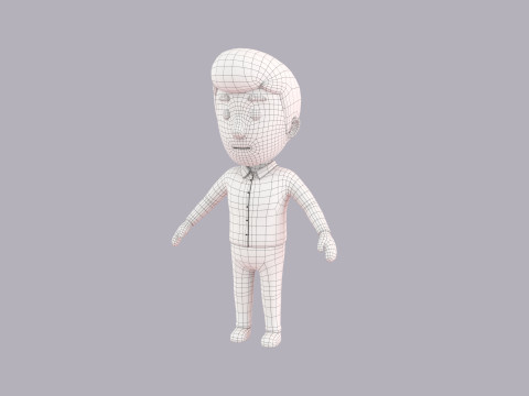 Cartoon Male Character Rigged 006 3D मॉडल