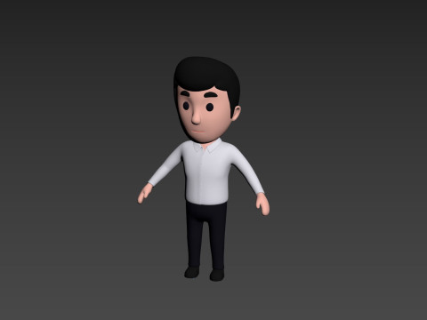 Cartoon Male Character Rigged 006 3D मॉडल
