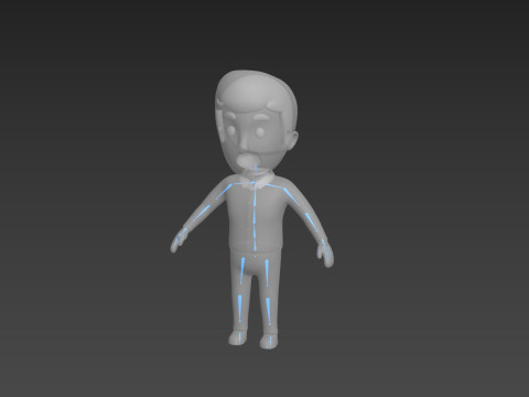 Cartoon Male Character Rigged 006 3D मॉडल