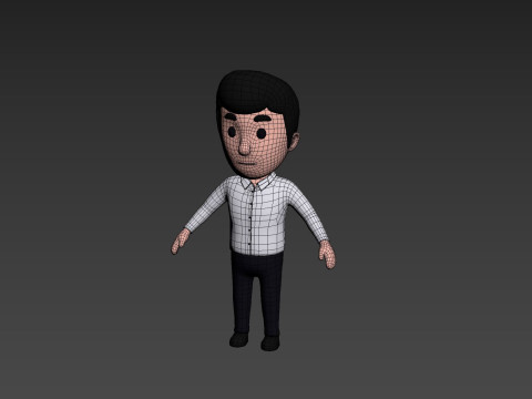 Cartoon Male Character Rigged 006 3D मॉडल