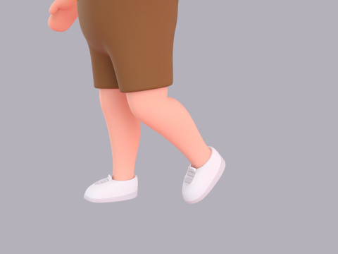 Cartoon Male Character Rigged 007 3D Модель
