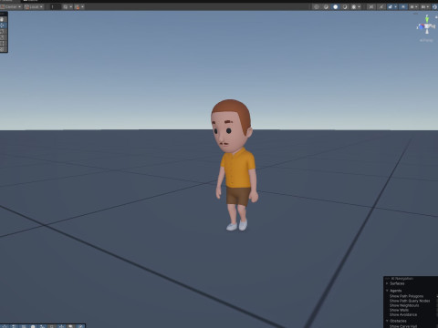 Cartoon Male Character Rigged 007 3D Модель
