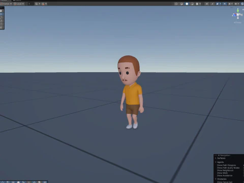 Cartoon Male Character Rigged 007 3D Model