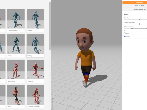 Cartoon Male Character Rigged 007 3D Модель