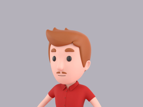 Cartoon Male Character Rigged 008 3D Model