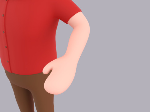 Cartoon Male Character Rigged 008 3D Model
