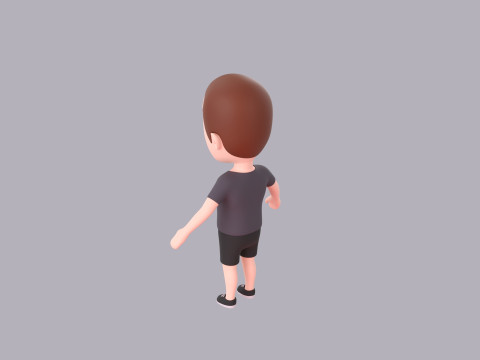 Cartoon Male Character Rigged 009 3D Model
