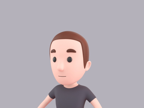 Cartoon Male Character Rigged 009 3D Model