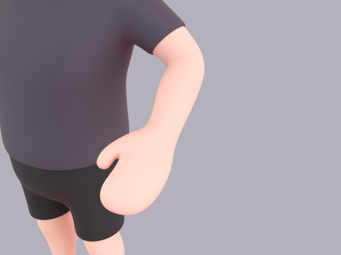 Cartoon Male Character Rigged 009 3D Model