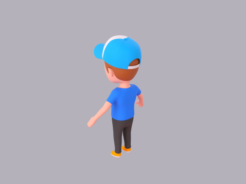 Cartoon Male Character Rigged 010 3D 모델