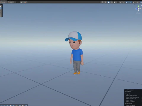 Cartoon Male Character Rigged 010 3D Model