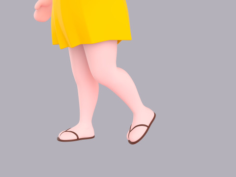 Cartoon Female Character Rigged 011 Modelo 3D