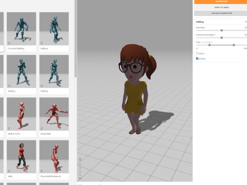 Cartoon Female Character Rigged 011 Modelo 3D