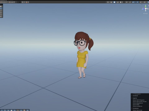 Cartoon Female Character Rigged 011 Modelo 3D