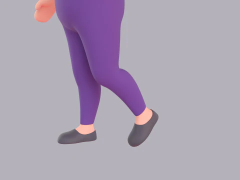 Cartoon Female Character Rigged 012 3D Model