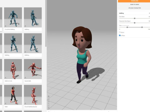 Cartoon Female Character Rigged 012 3D Model