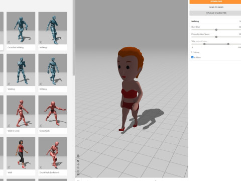 Cartoon Female Character Rigged 013 3D Model