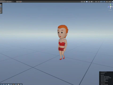 漫画の女性キャラクターが装備013 3Dモデル