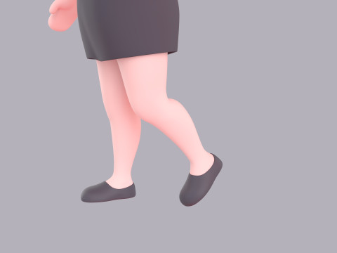 Cartoon Female Character Rigged 014 3D Модель