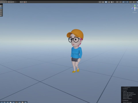 Cartoon Female Character Rigged 015 Modèle 3D