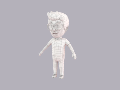 Cartoon Male Character Rigged 011 Model 3D