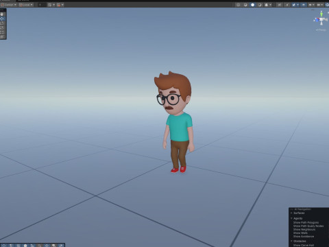 Cartoon Male Character Rigged 011 Model 3D