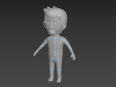 Cartoon Male Character Rigged 011 Model 3D