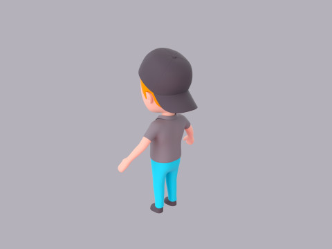 Cartoon Male Character Rigged 012 3Dモデル