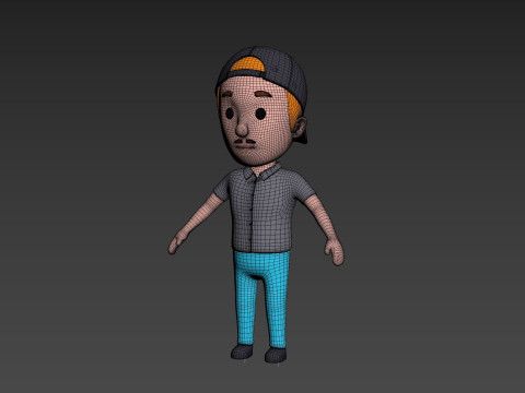 Cartoon Male Character Rigged 012 3Dモデル