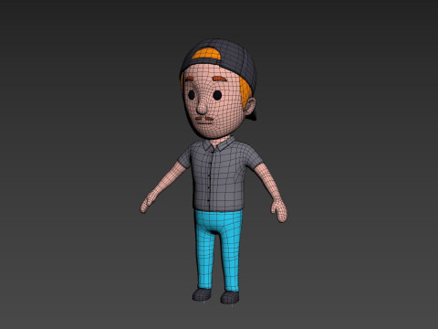 Cartoon Male Character Rigged 012 3Dモデル