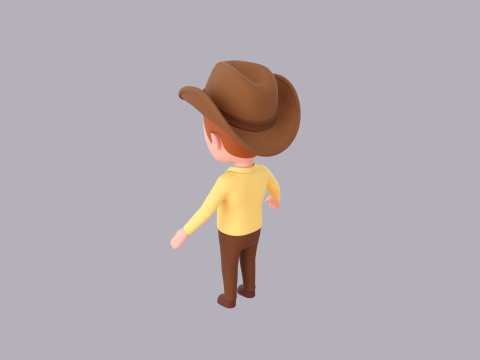 Cartoon Male Character Rigged 013 3D Model