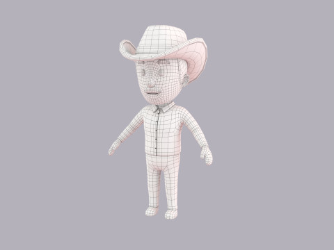 Cartoon Male Character Rigged 013 3D Model