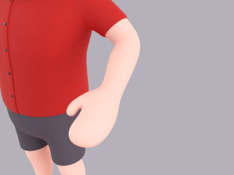 Cartoon Male Character Rigged 014 3D Model