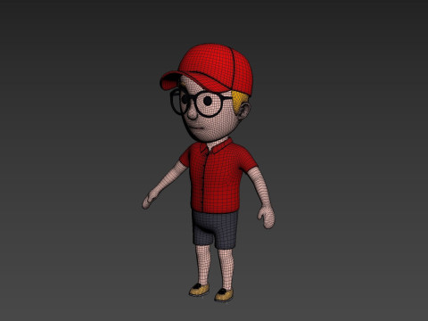 Cartoon Male Character Rigged 014 3D मॉडल