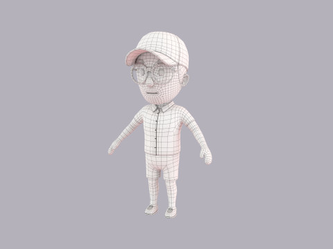 Cartoon Male Character Rigged 014 3D मॉडल