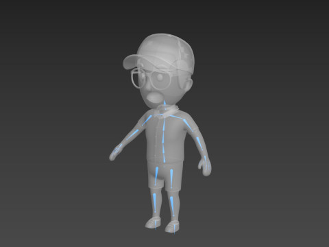 Cartoon Male Character Rigged 014 3D मॉडल