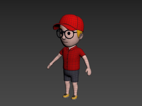Cartoon Male Character Rigged 014 3D मॉडल
