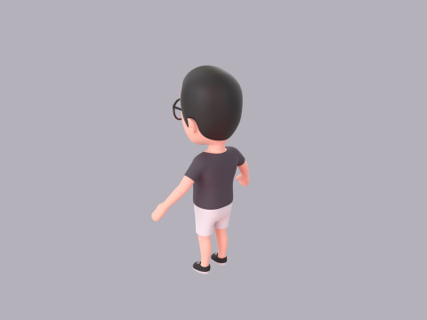 Cartoon Male Character Rigged 015 3D Model