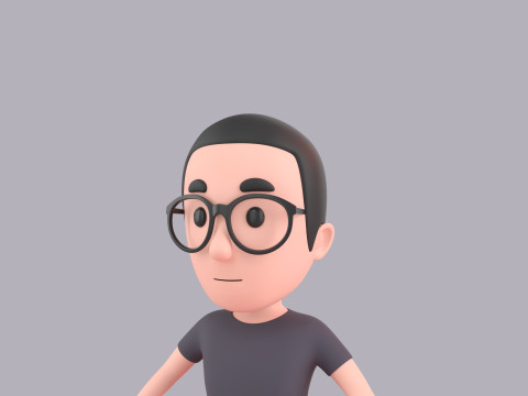 Cartoon Male Character Rigged 015 3D Model