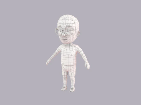 Cartoon Male Character Rigged 015 3D Model