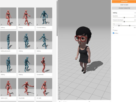 Cartoon Female Character Rigged 017 3D Model