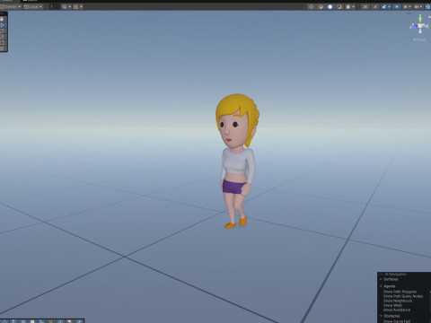 Cartoon Female Character Rigged 018 Modèle 3D