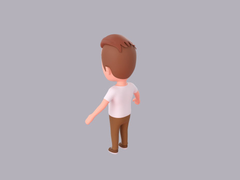 Cartoon Male Character Rigged 016 Modèle 3D