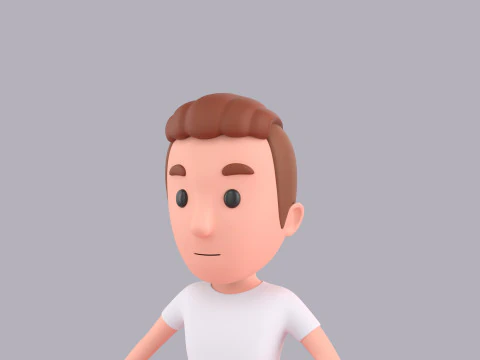 Cartoon Male Character Rigged 016 3D Model