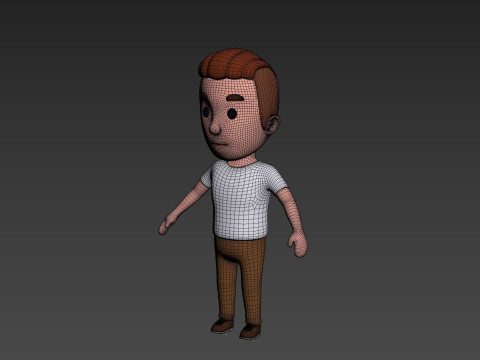 Cartoon Male Character Rigged 016 Modèle 3D