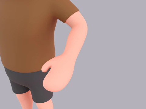 Cartoon Male Character Rigged 017 3D Model