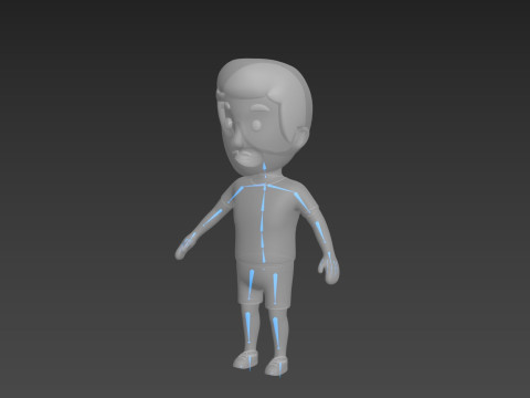 Cartoon Male Character Rigged 017 3D 모델